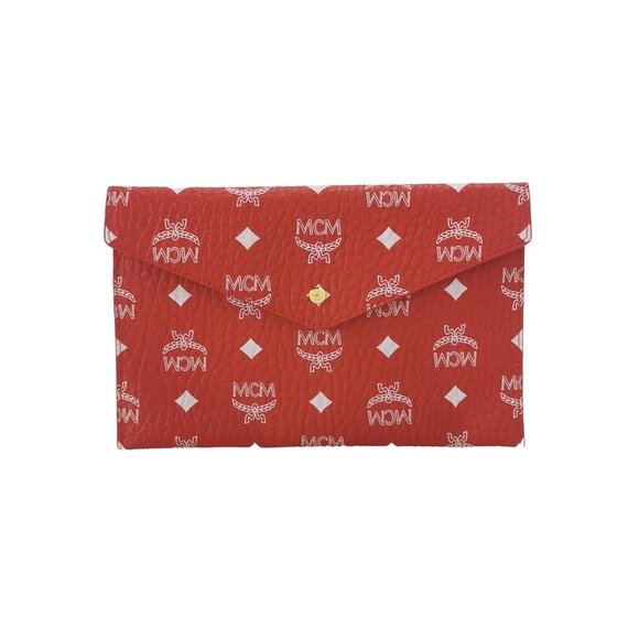 MCM  Visetos Envelope Clutch Red - Picture 1 of 8